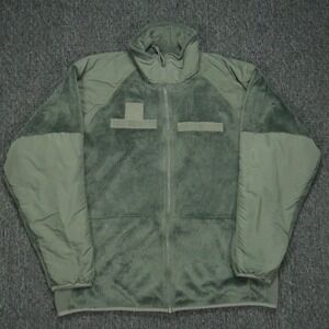 VINTAGE Peckham Jacket Mens Large‎ Green Long Fleece Polartec Cold Weather